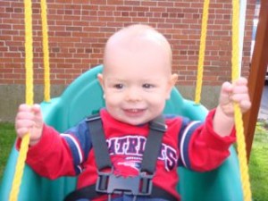 Even Benjamin had a great time on the swing!